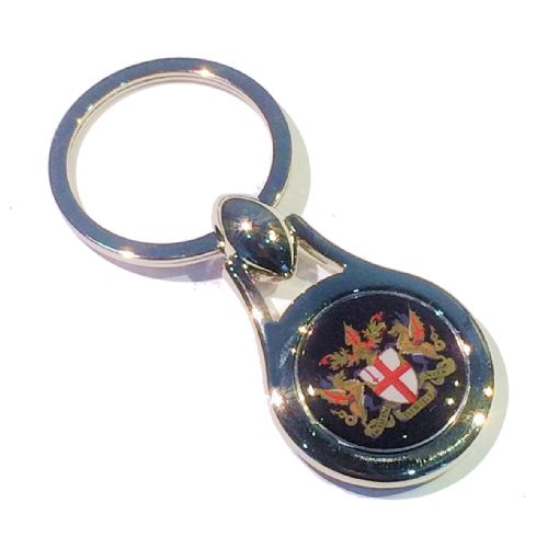 Keyring Blank Pear 23.5mm and printed dome (boxed)